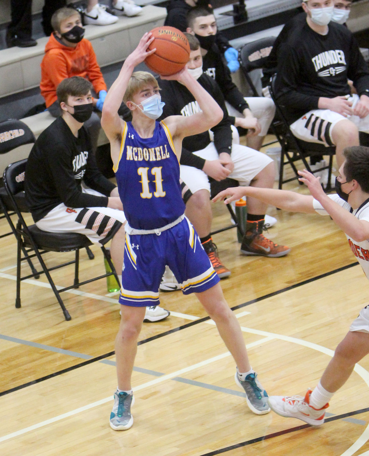 McDonell boys basketball at Osseo-Fairchild 1-11-21